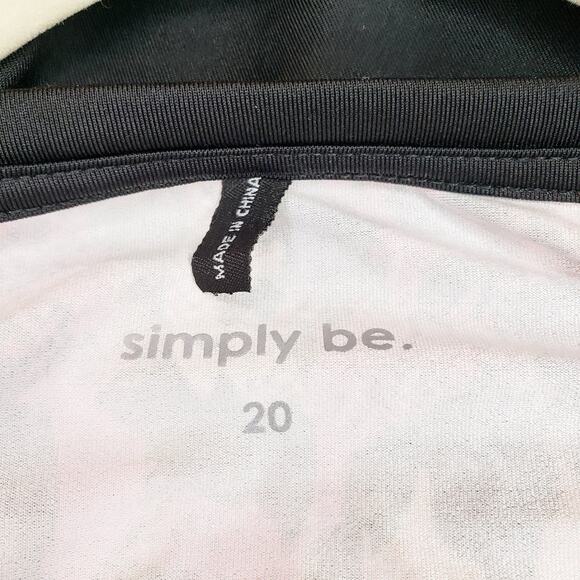 Simply Be Short Sleeve Animal Print Plus Size Top Size 16 - Picture 6 of 7